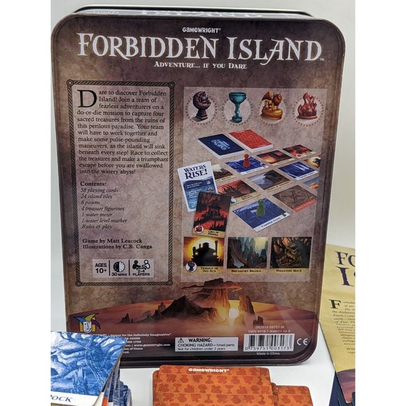Forbidden Island Game Adventure in Metal Tin Box Gamewright 2010 COMPLETE - Picture 3 of 10
